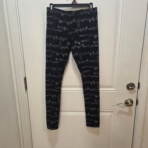 Abercrombie & Fitch Black Leggings with White Script